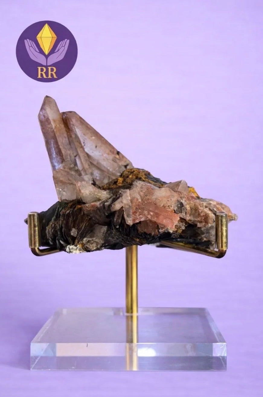 Hematite Quartz with Specularite Rosettes, Jinlong Hill Mine