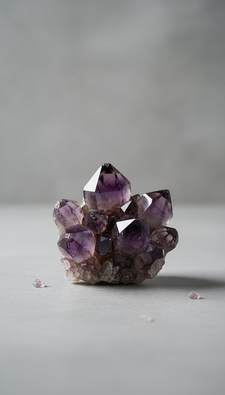 Smoky Amethyst Crystal Cluster
