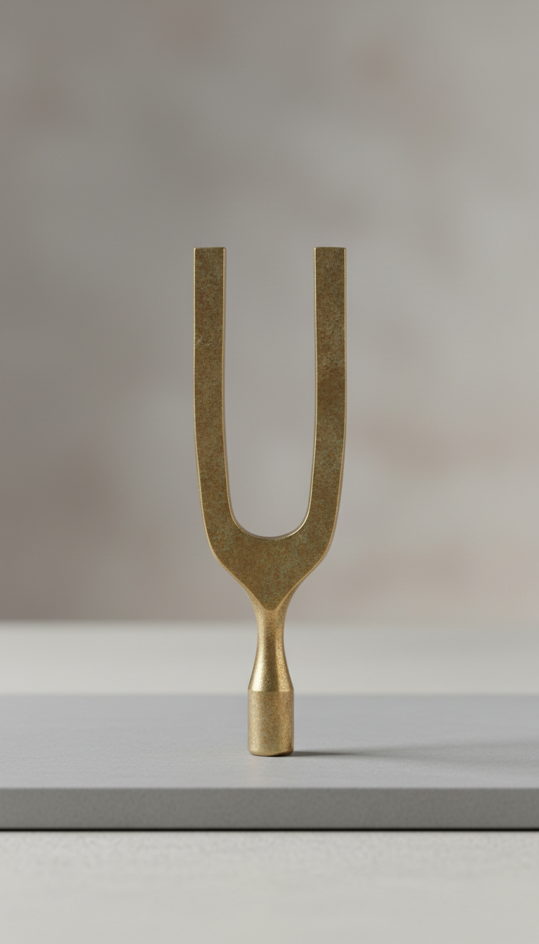 Antique Gold Tuning Fork for Alignment