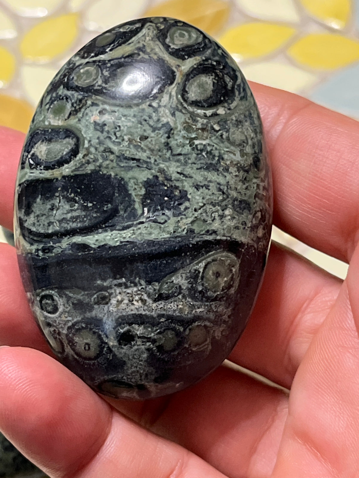 Lg Palm Stone, Kombaba Jasper