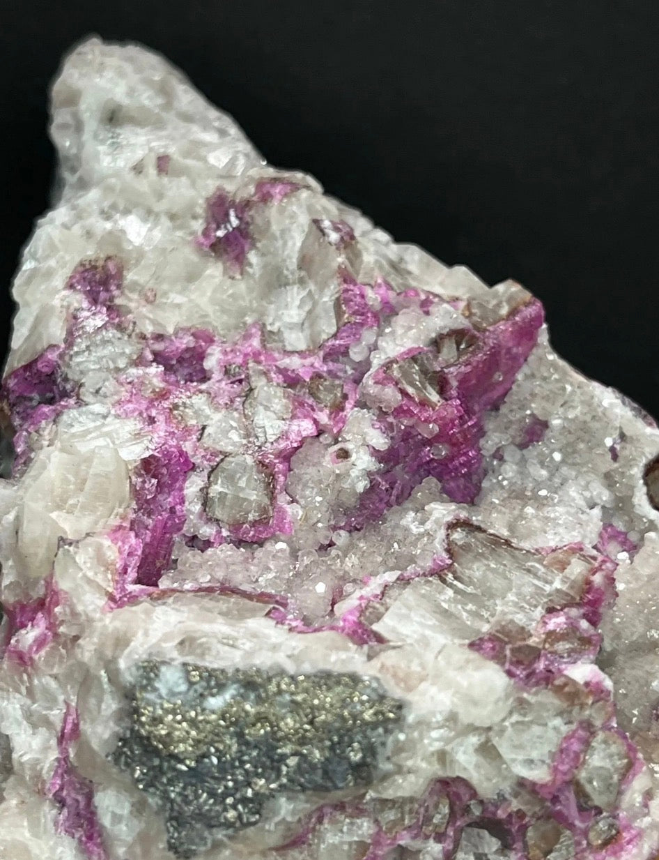Cobaltoan Calcite with Pyrite, Morocco