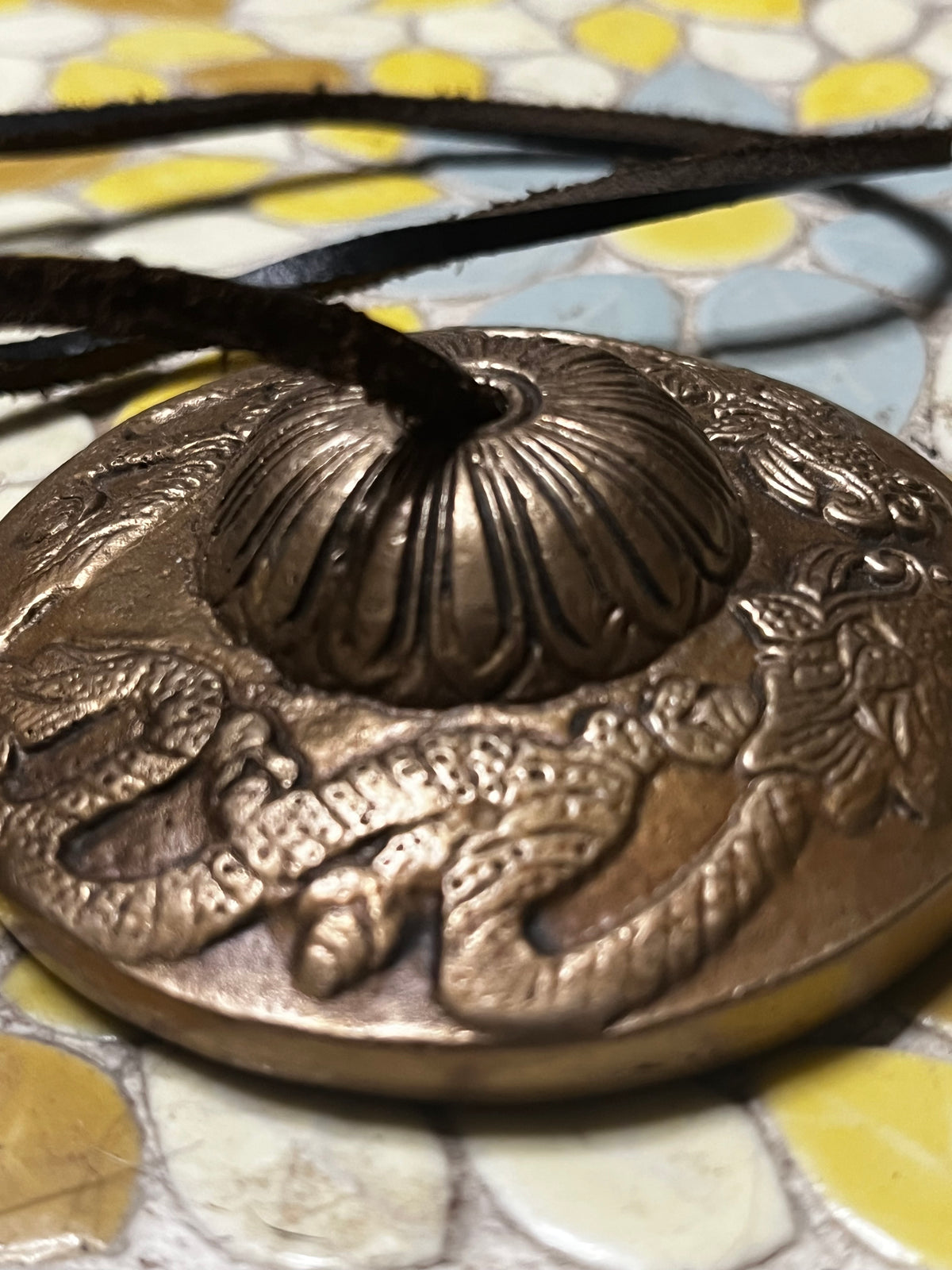 Antique Tingsha Bells, Brass, Large