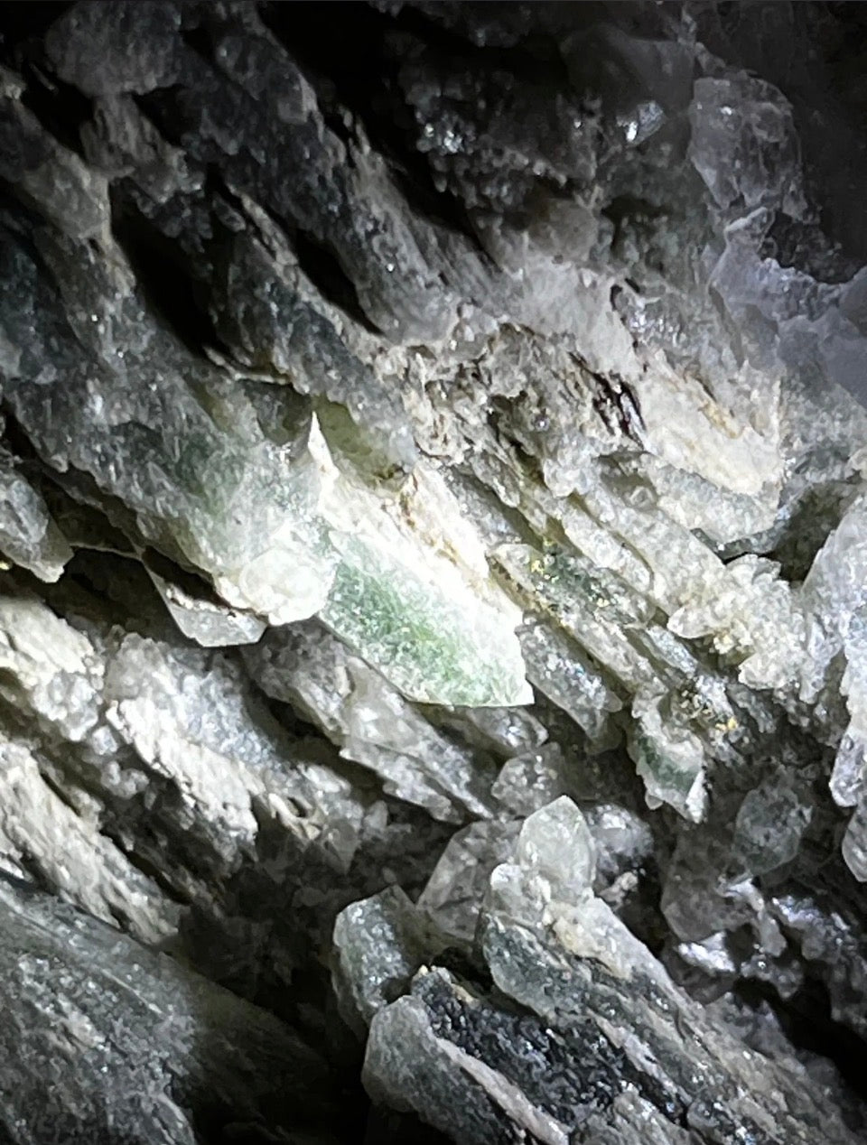 Double-sided Himalayan Quartz- Clear & Chlorite-included Green Quartz