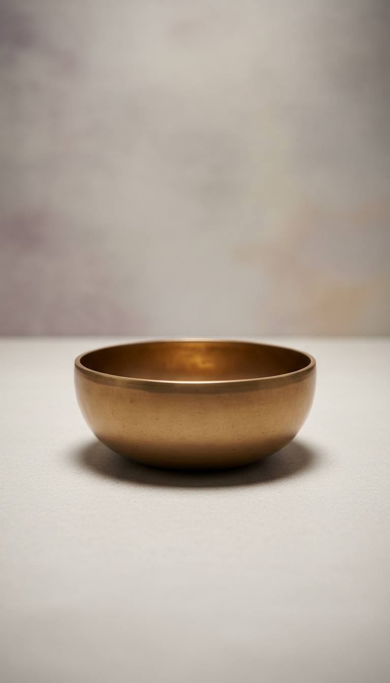 Brass Singing Bowl with Wooden Mallet