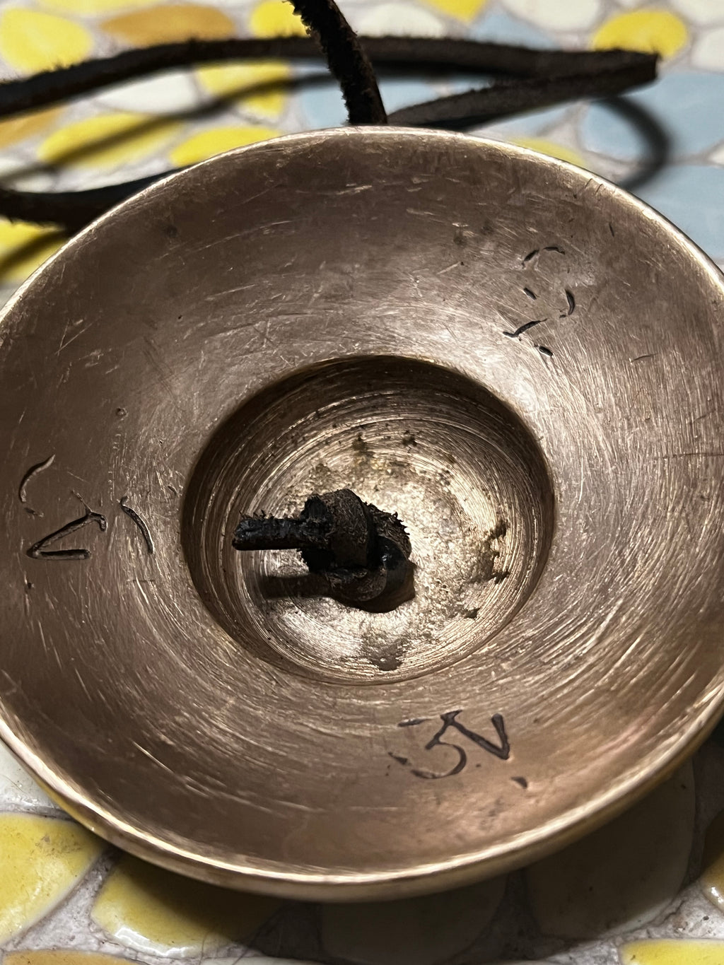 Antique Tingsha Bells, Brass, Large