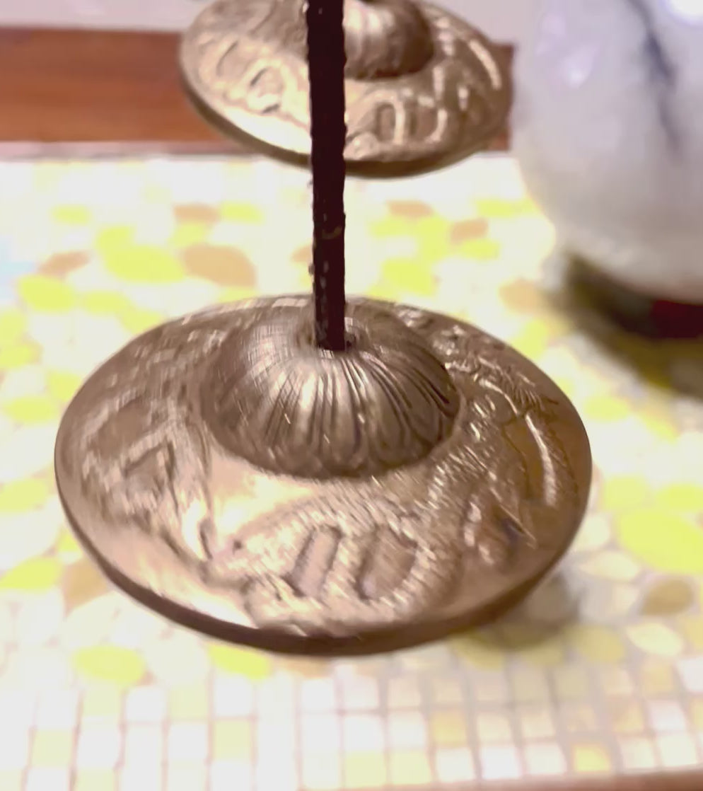 Antique Tingsha Bells, Brass, Large